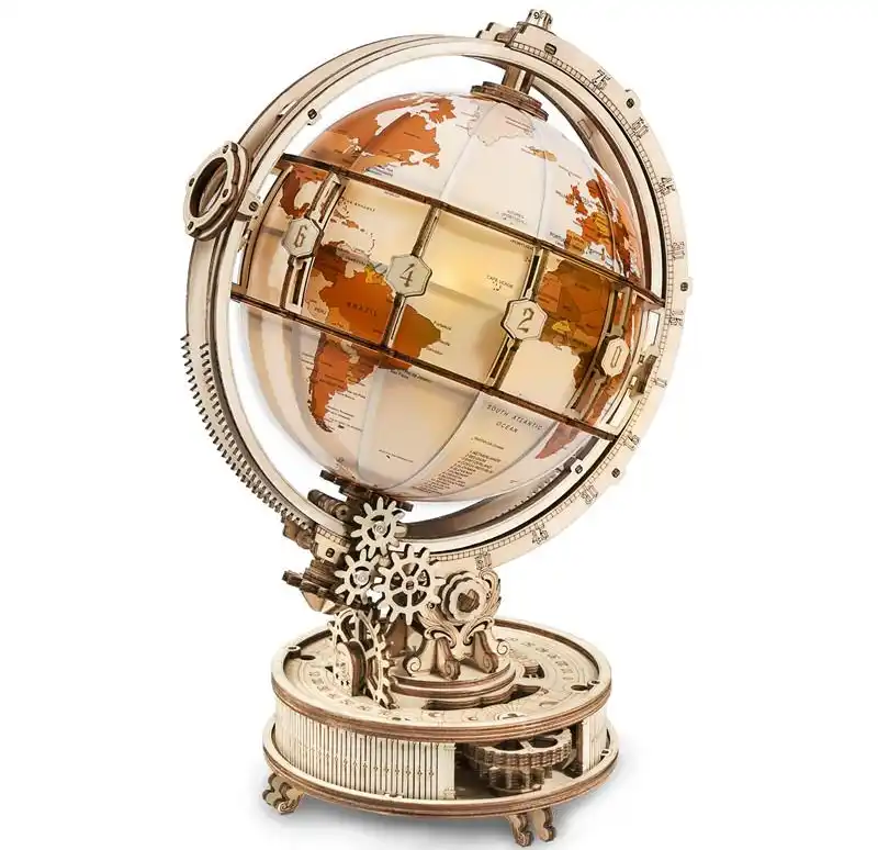 ROKR The Luminous Globe Wooden 3D Puzzle