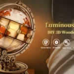 Luminous Globe 3D Wooden Puzzle: ROKR’s Masterpiece