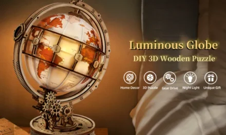 Luminous Globe 3D Wooden Puzzle: ROKR’s Masterpiece