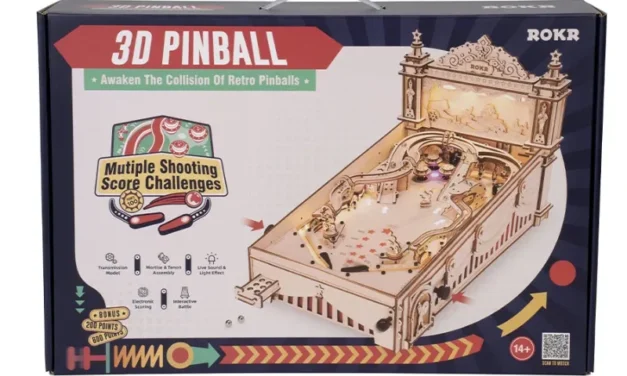 Pinball Machine 3D Wooden Puzzle: ROKR’s Pinball Wizard